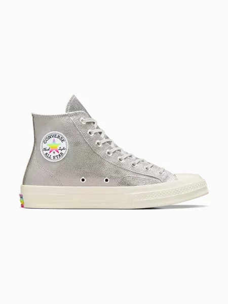 Високи кецове Converse Chuck 70 Hi Pride сребристо