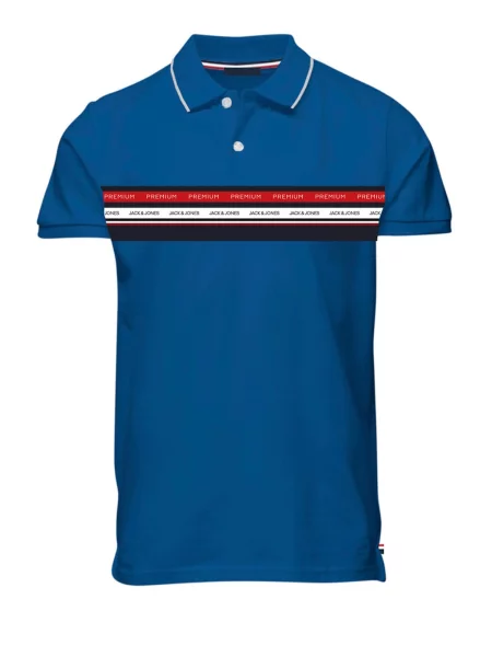 JACK & JONES Tricou JPRBLUWillow albastru / roșu alb