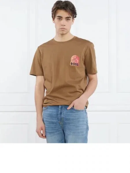 BOSS ORANGE Tricou TeeUniverse | Relaxed fit portocaliu