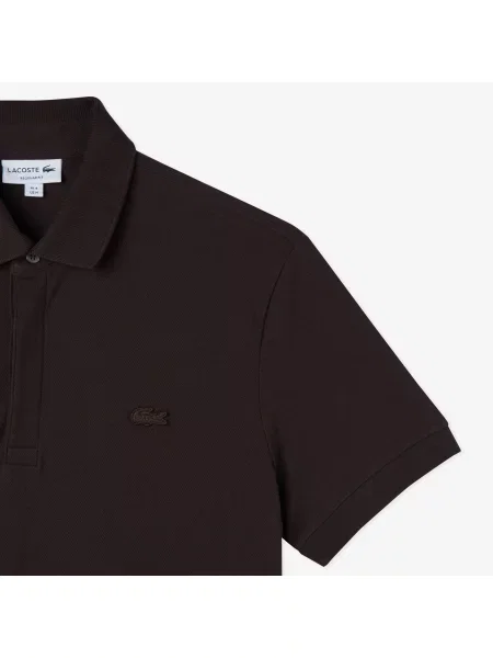 Lacoste Elastyczna Koszulka Polo Paris Regular Fit I Piqué brązowa