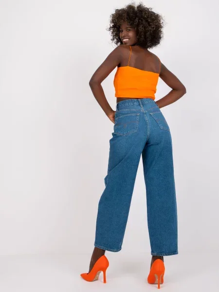 Pantaloni Fashionhunters albastru