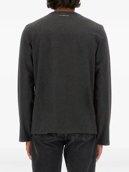 Lung tricou Courreges cu autograf negru