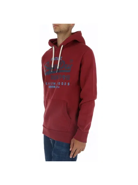 Hoodie Superdry s kapuco modra