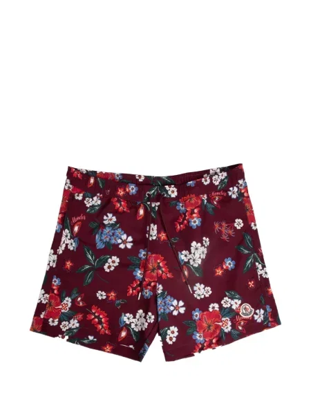 Slip de baie Moncler cu model floral cu imagine roșu