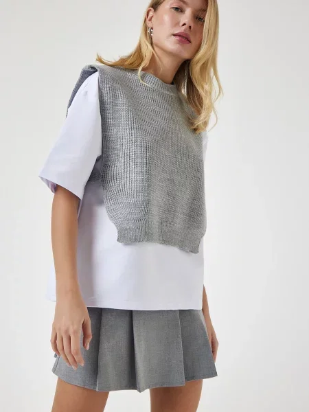 Tričko Happiness İstanbul sivá