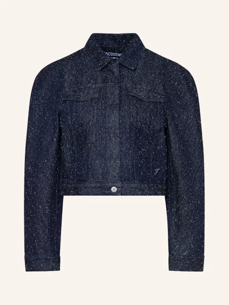 Jacquemus Džínová Bunda La Veste De-Nimes Ovalo navy