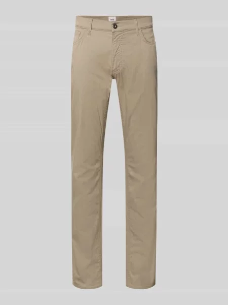 Spodnie w kroju slim fit z ultralight wykończeniem model Chuck' Brax beżowe