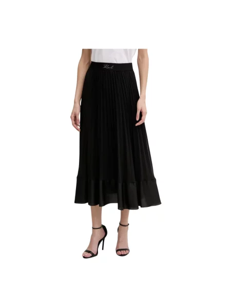Spódnica midi Karl Lagerfeld niebieska