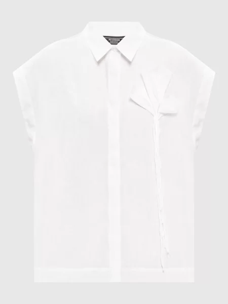 Блуза із шовком з аплікацією Peserico біла