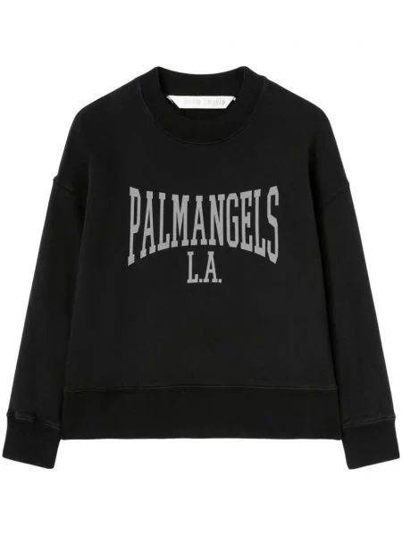 Palm Angels Hanorac COLLEGE CLASSIC CREW | Cropped Fit negru