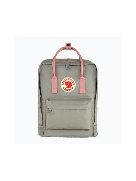 Рюкзак Fjallraven Kanken сірий великий однотонний рожевий