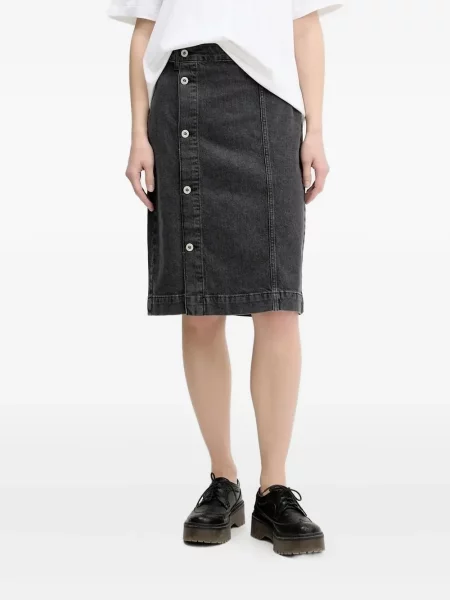 Fustă din denim Karl Lagerfeld Jeans gri