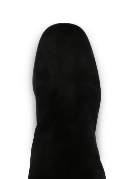 Botine Prada cu vârf pătrat negru