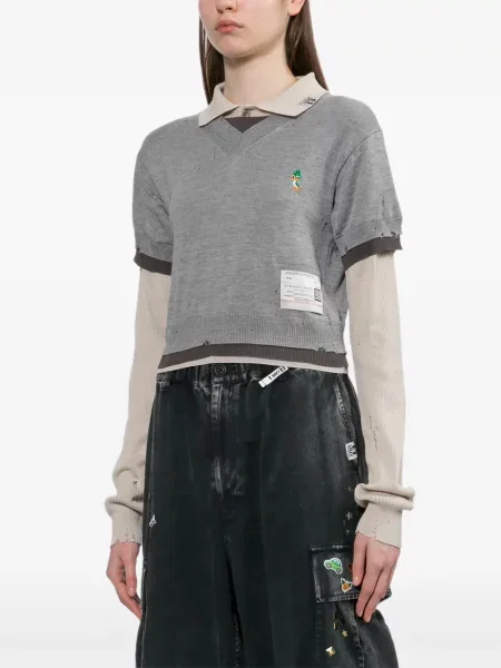 Pulover Maison Mihara Yasuhiro gri