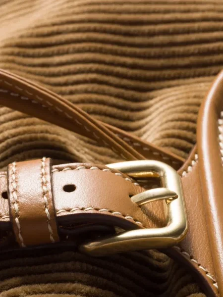 Rucsac Miu Miu de catifea cord maro
