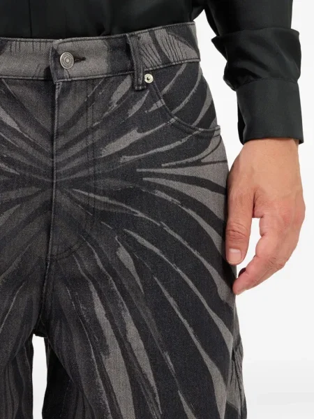 Pantaloni scurți din denim Roberto Cavalli negru