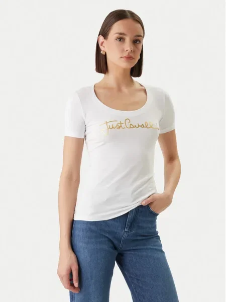 Just Cavalli Tricou alb