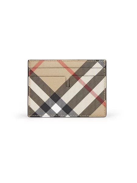 Portfel Burberry w kratę beżowy