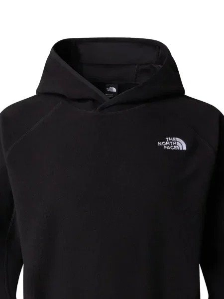Pulover The North Face din fleece cu glugă negru