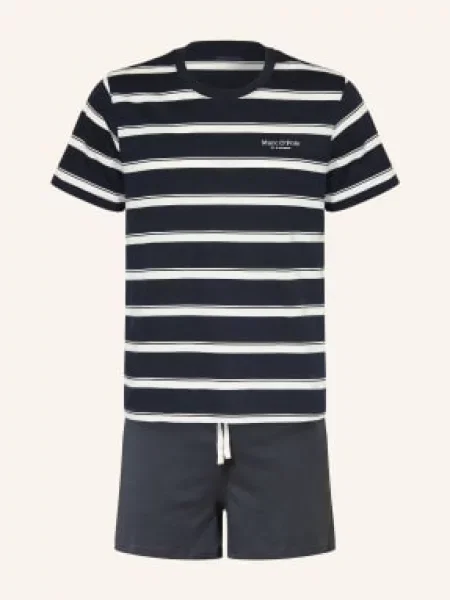 Marc O'polo Krátké Pyžamo tmavě modrá bílá