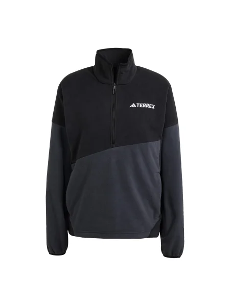ADIDAS TERREX Pulovere sport Multi Climawarm Fleece gri închis / negru alb