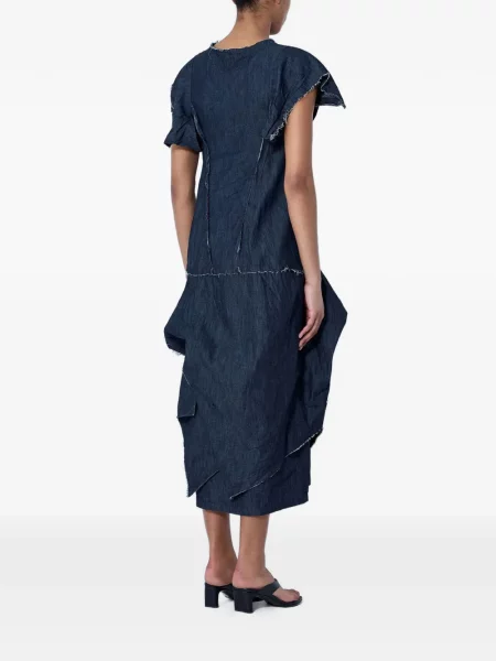 Rochie midi Limi Feu cu volane albastru