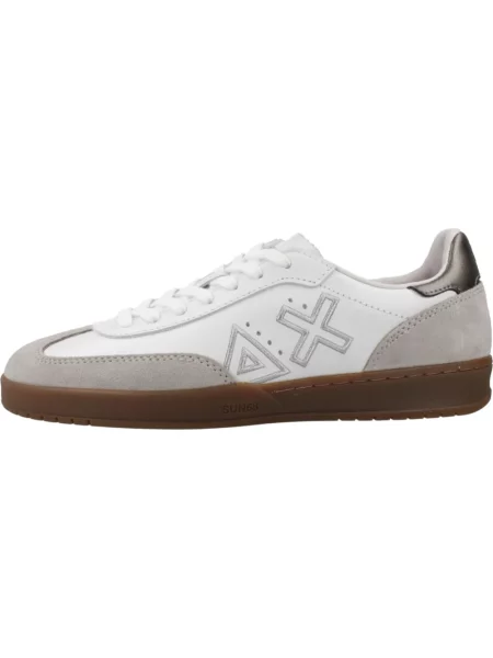 Sneakersy Sun68 skórzane białe