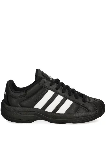 Tricou Adidas cu dungi cu broderie albastru