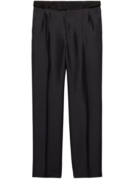 Široké kalhoty Prada šedé