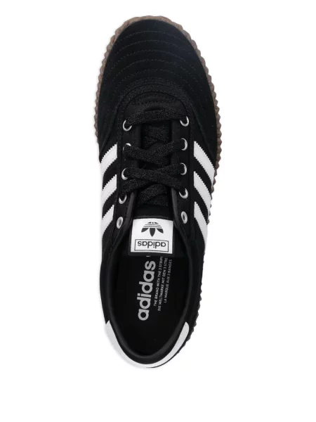 Sneakerși Adidas Predator cu broderie cu dungi din piele de căprioară albastru