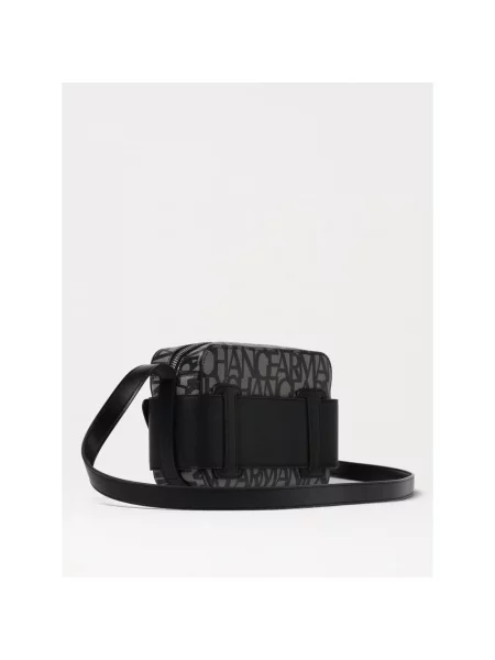 Torebka crossbody Armani Exchange z nadrukiem czarna