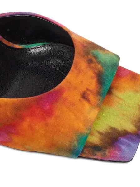 Sandale The Attico cu vârf pătrat tie dye portocaliu