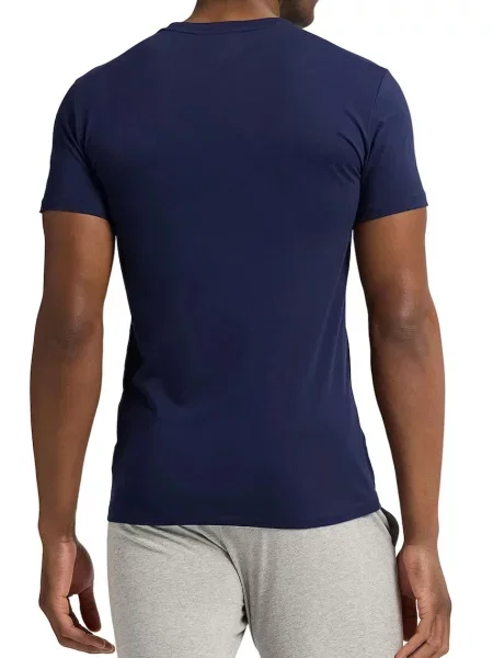Однотонная футболка Polo Ralph Lauren синяя
