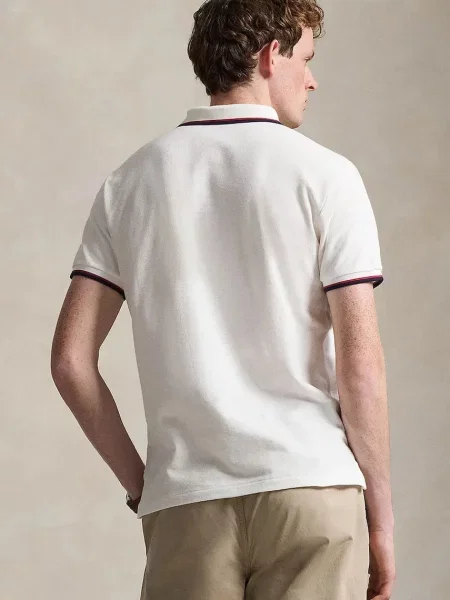 Polo Ralph Lauren Tričko červená / šedobiela / tmavomodrá biela