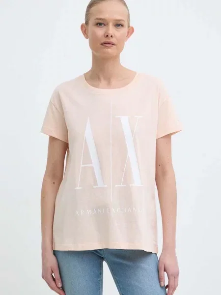 Armani Exchange Kratka majica oranžna