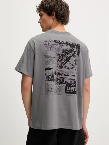 Levi's póló SS RELAXED FIT szürke