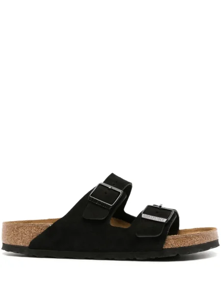 Sandale Birkenstock din piele de căprioară negru