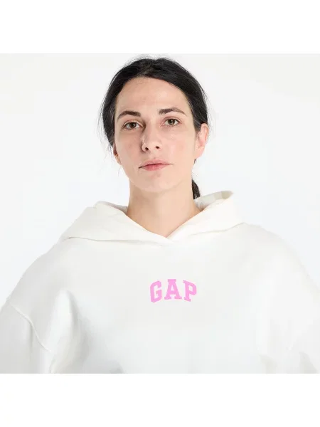 Суичър с качулка Gap бяло
