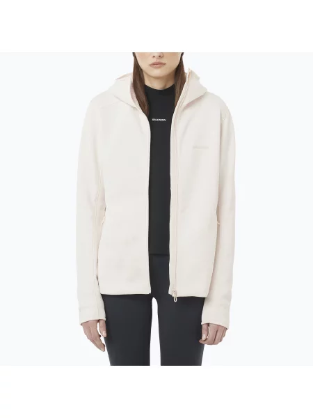 Кофта Salomon Outline Warm Fleece Hoodie whisper white біла