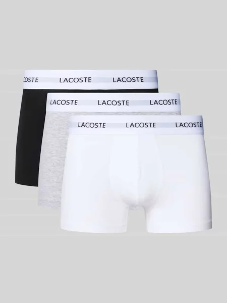 Bokserki Lacoste 3 pary black/white/silver chine białe