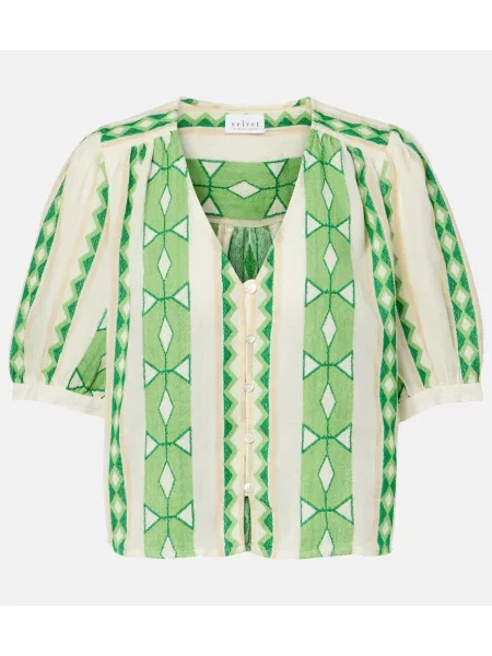 Bluză Velvet de catifea verde