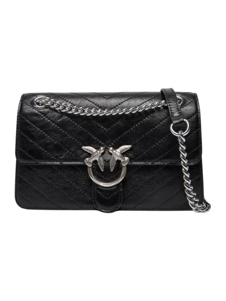 Torebka Pinko skórzana czarna