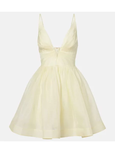 Rochie Zimmermann de in plisată galben
