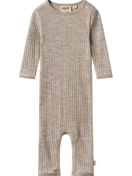 Wheat kombinezon za bebe s merino vunom bež