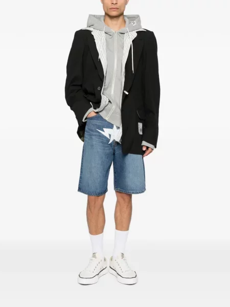 Pantaloni scurți din denim A Bathing Ape® cu imagine albastru