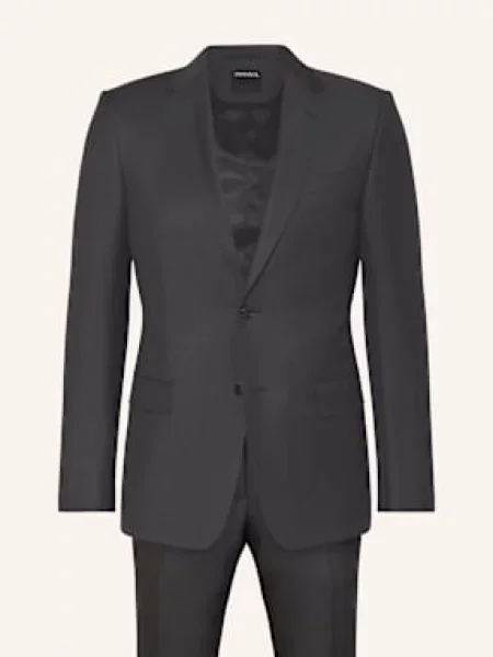 Zegna Oblek Regular Fit tmavě šedá