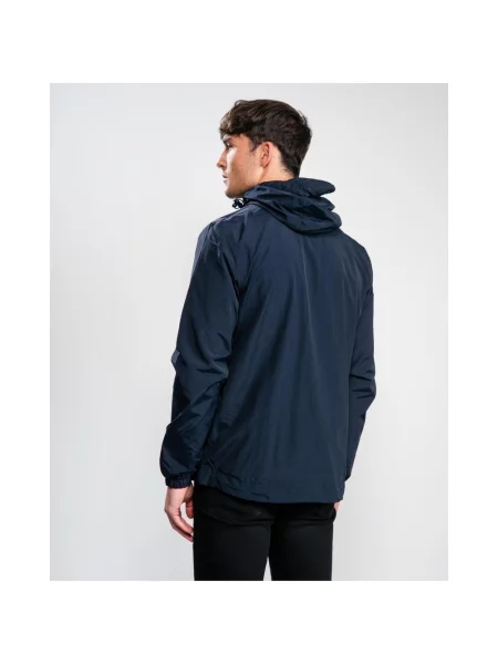 Kurtka z kapturem Lyle & Scott niebieska