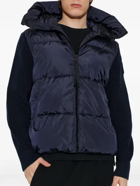 Geacă Canada Goose cu glugă albastru