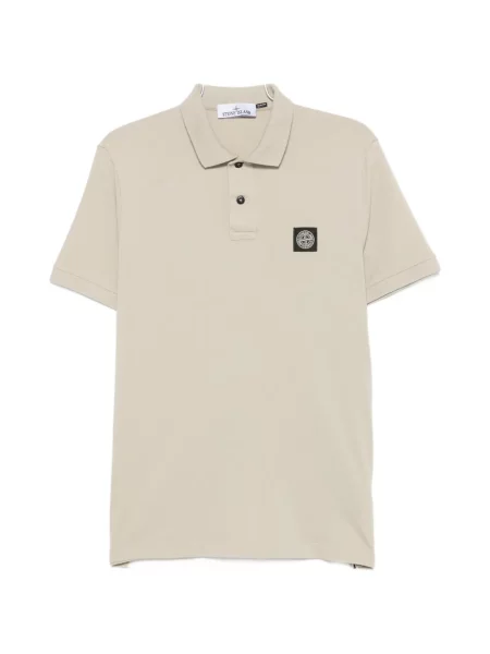 Tricou polo Stone Island cu strasuri verde