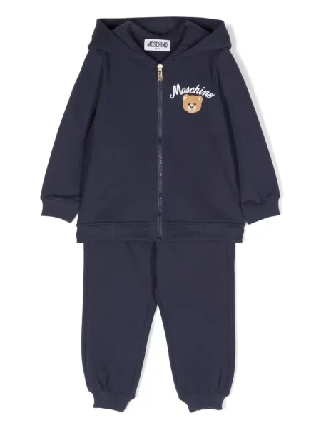 Bluza z kapturem dziecięca Moschino niebieska